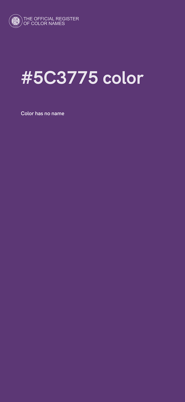 #5C3775 color image