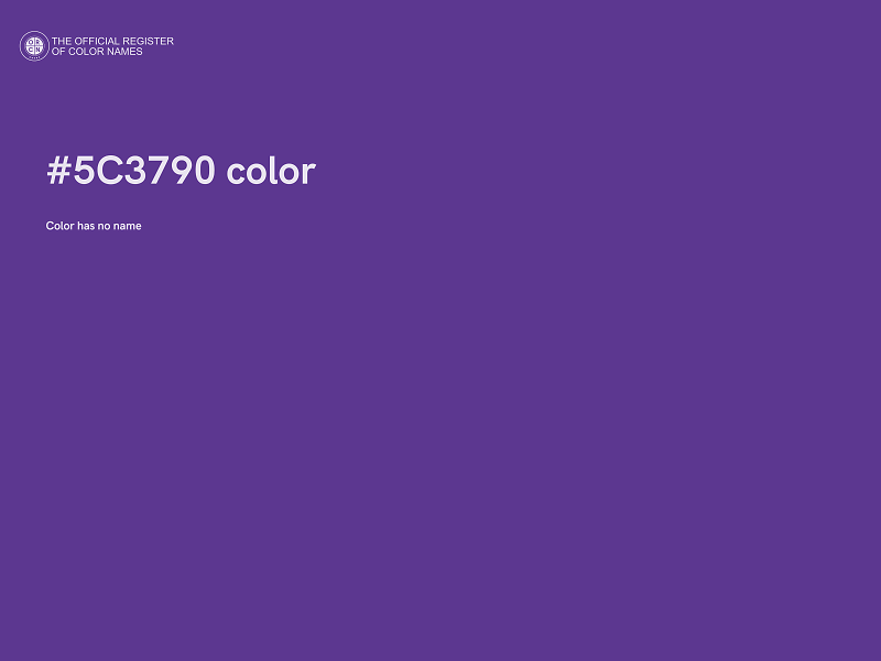 #5C3790 color image