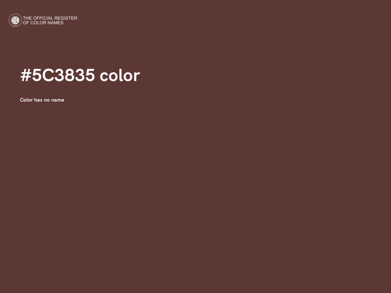 #5C3835 color image