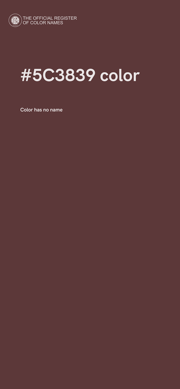 #5C3839 color image