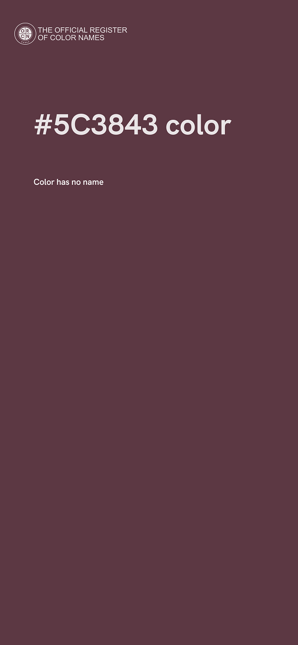 #5C3843 color image