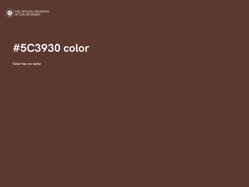 #5C3930 color image