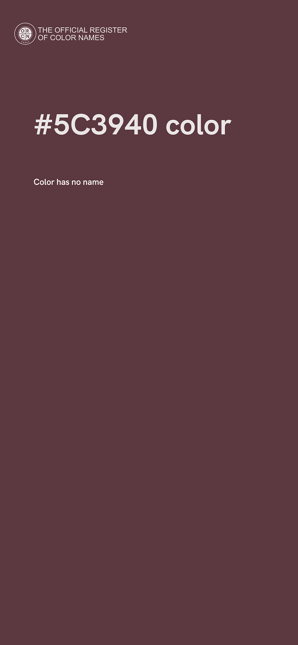 #5C3940 color image