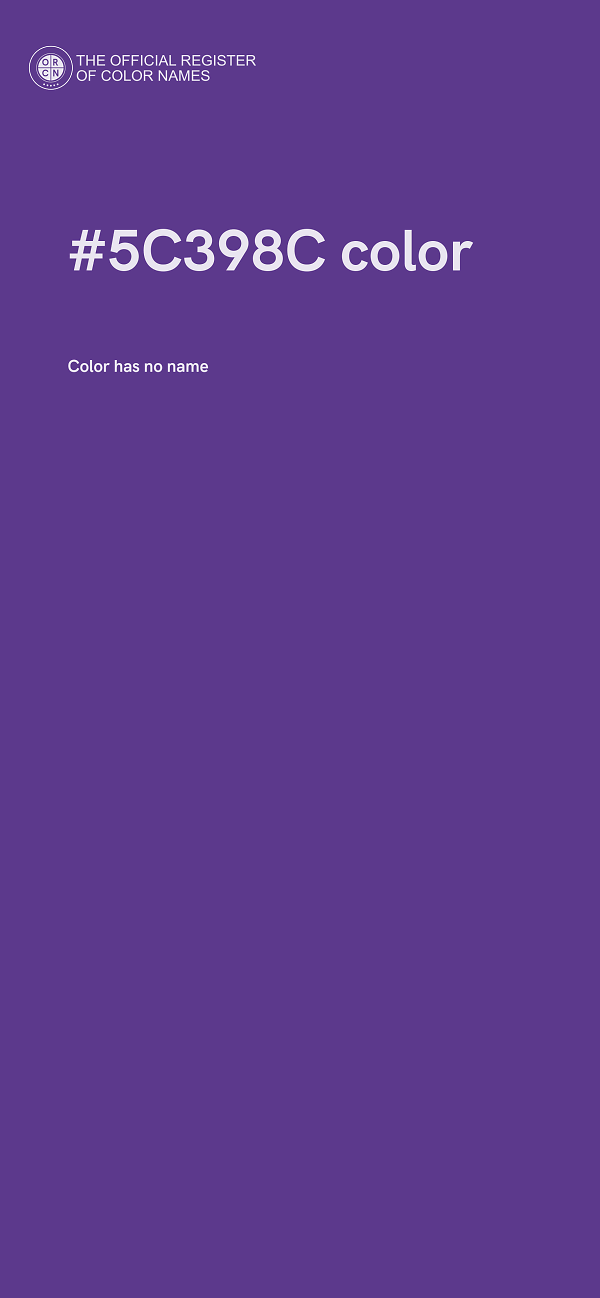 #5C398C color image