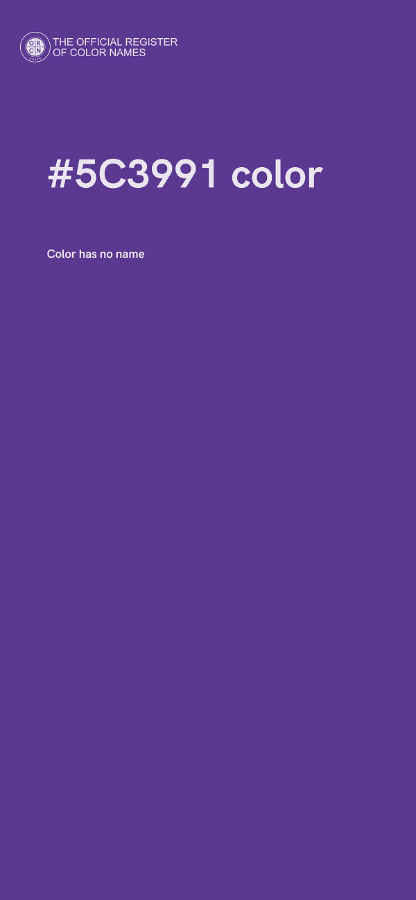 #5C3991 color image