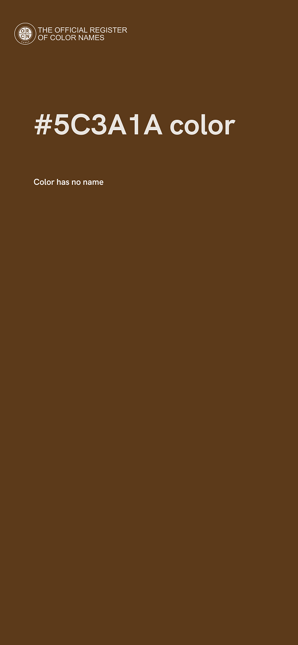 #5C3A1A color image