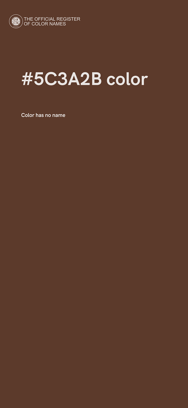 #5C3A2B color image