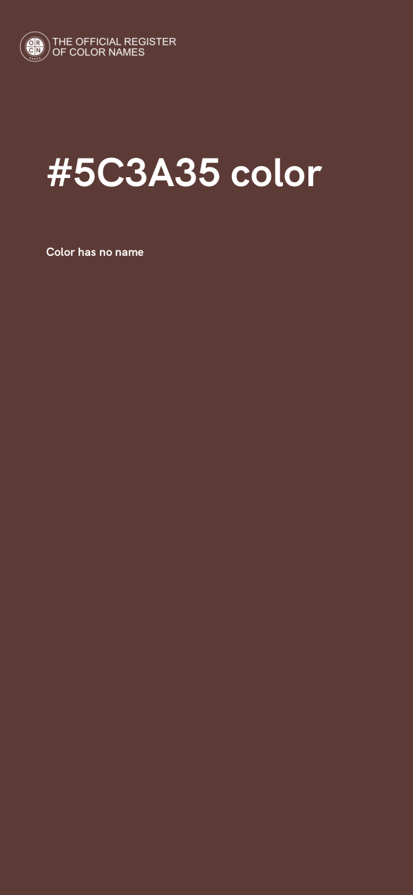 #5C3A35 color image