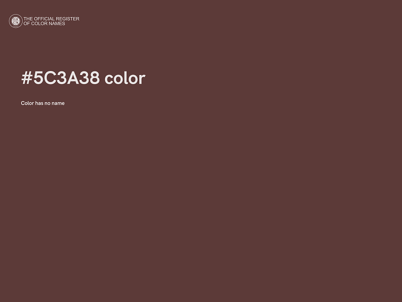 #5C3A38 color image