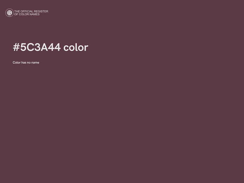 #5C3A44 color image