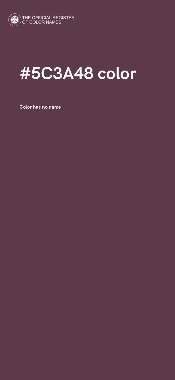 #5C3A48 color image