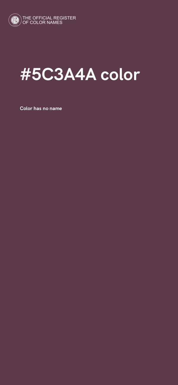 #5C3A4A color image