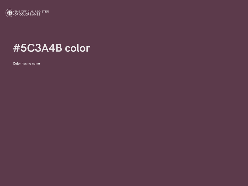 #5C3A4B color image