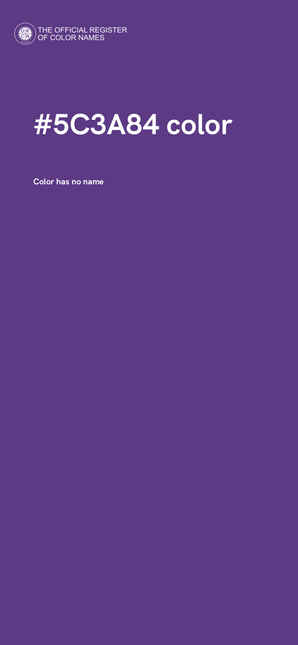#5C3A84 color image