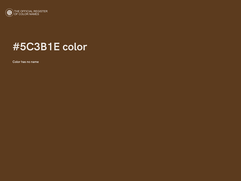 #5C3B1E color image