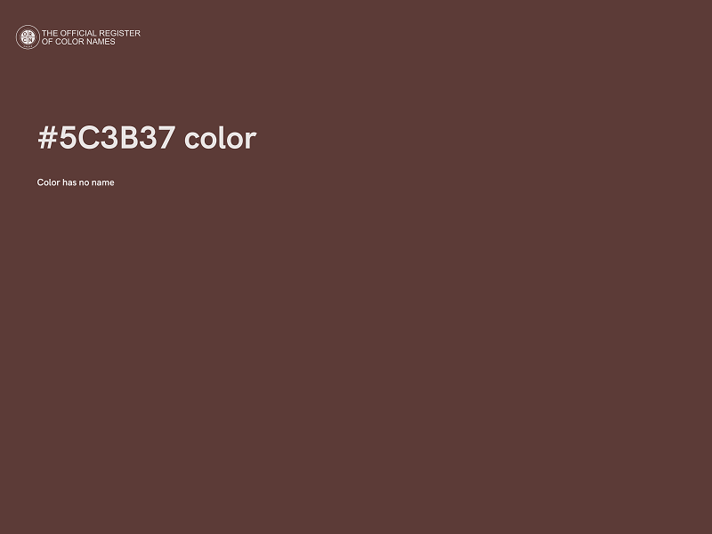 #5C3B37 color image