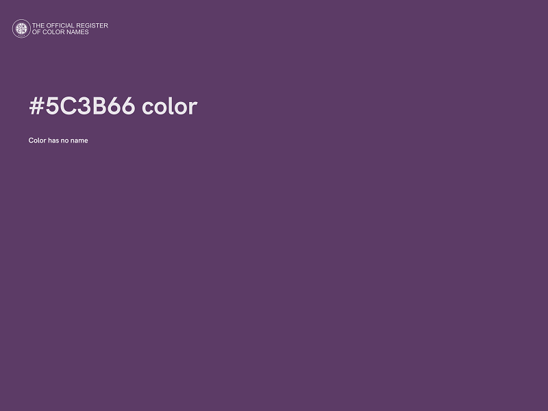 #5C3B66 color image