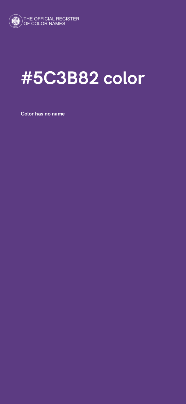 #5C3B82 color image