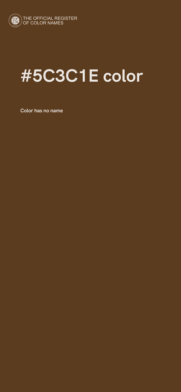 #5C3C1E color image