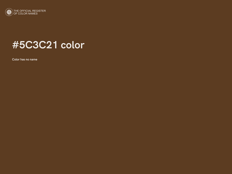 #5C3C21 color image