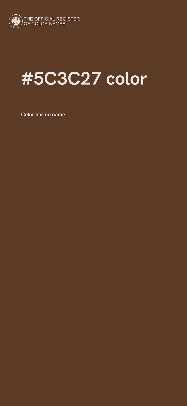 #5C3C27 color image
