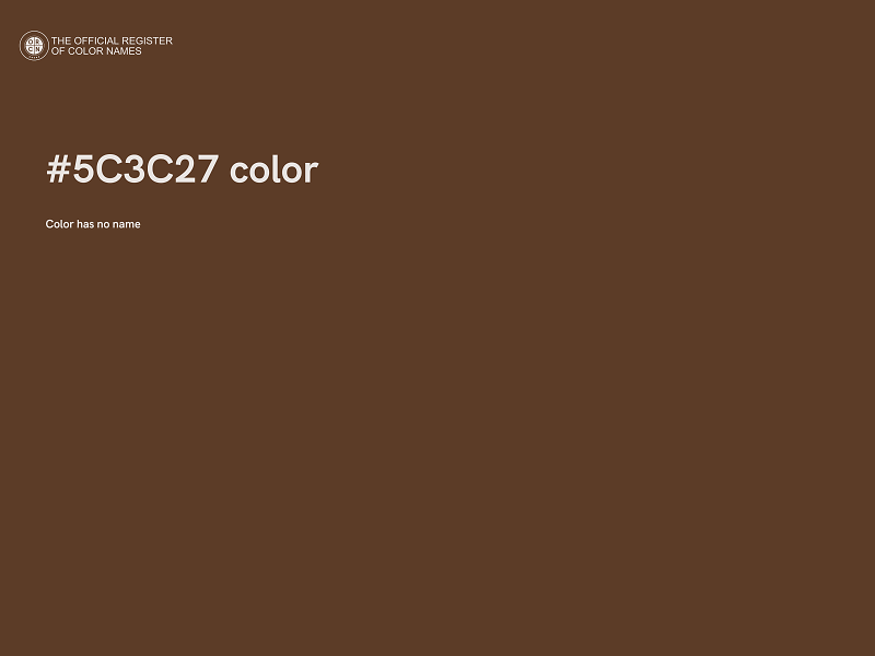 #5C3C27 color image