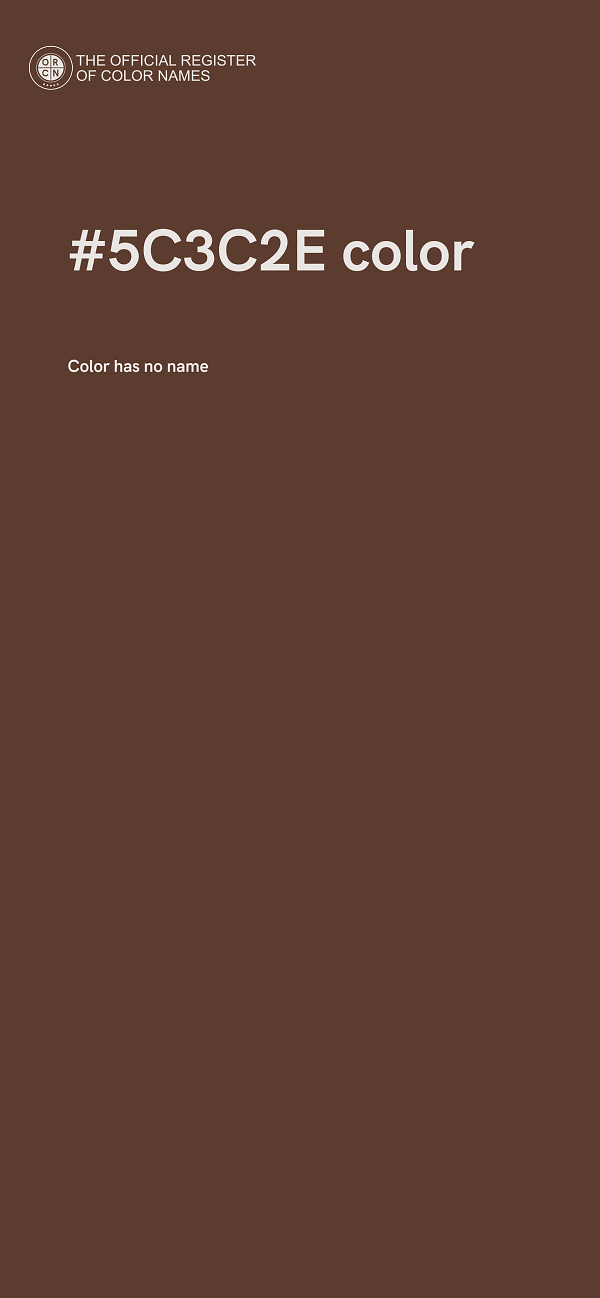 #5C3C2E color image