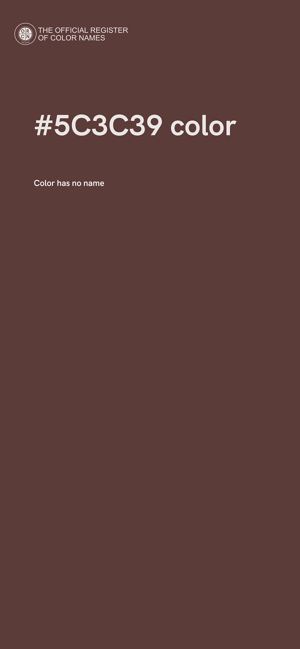 #5C3C39 color image