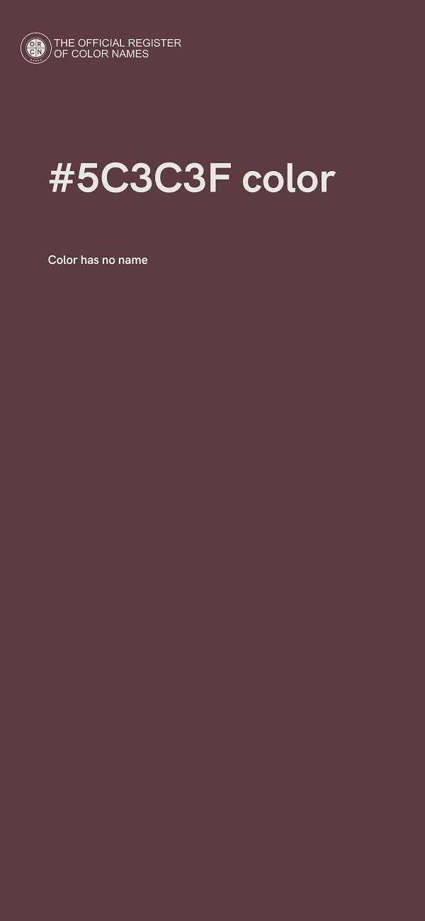 #5C3C3F color image