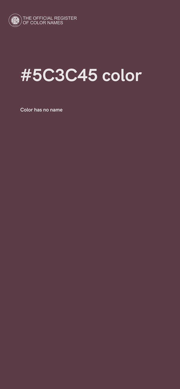 #5C3C45 color image