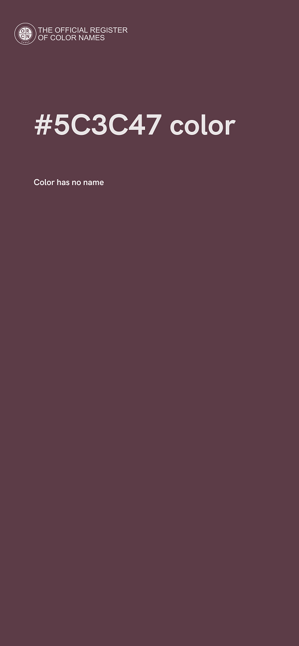 #5C3C47 color image