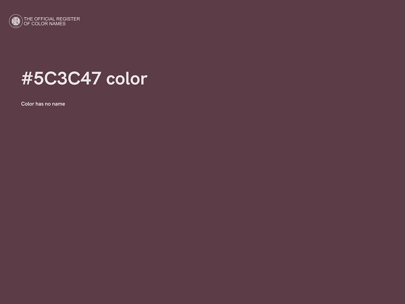 #5C3C47 color image