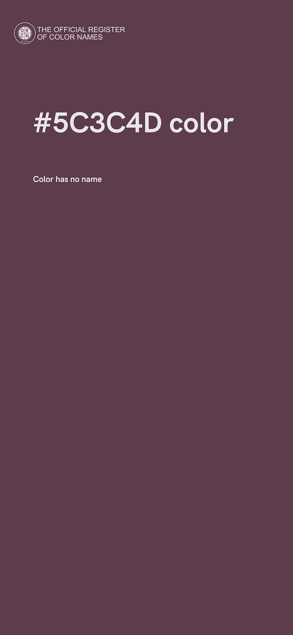 #5C3C4D color image