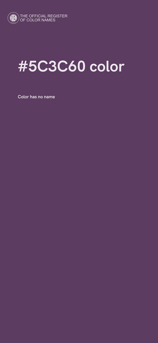 #5C3C60 color image