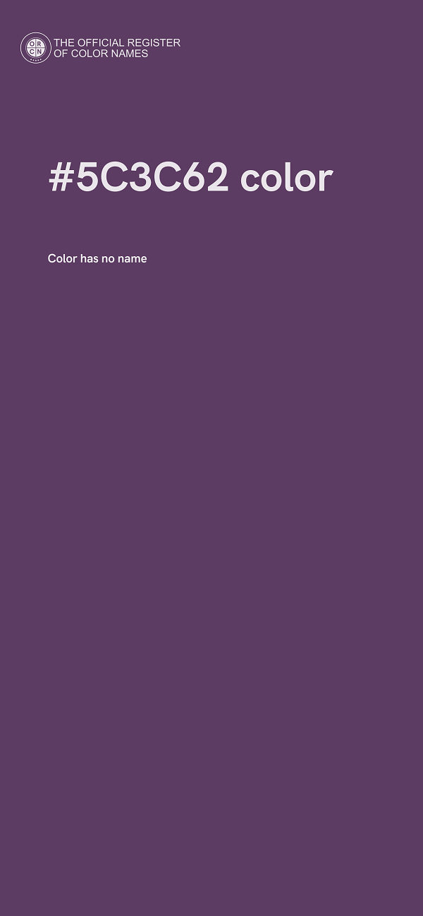 #5C3C62 color image