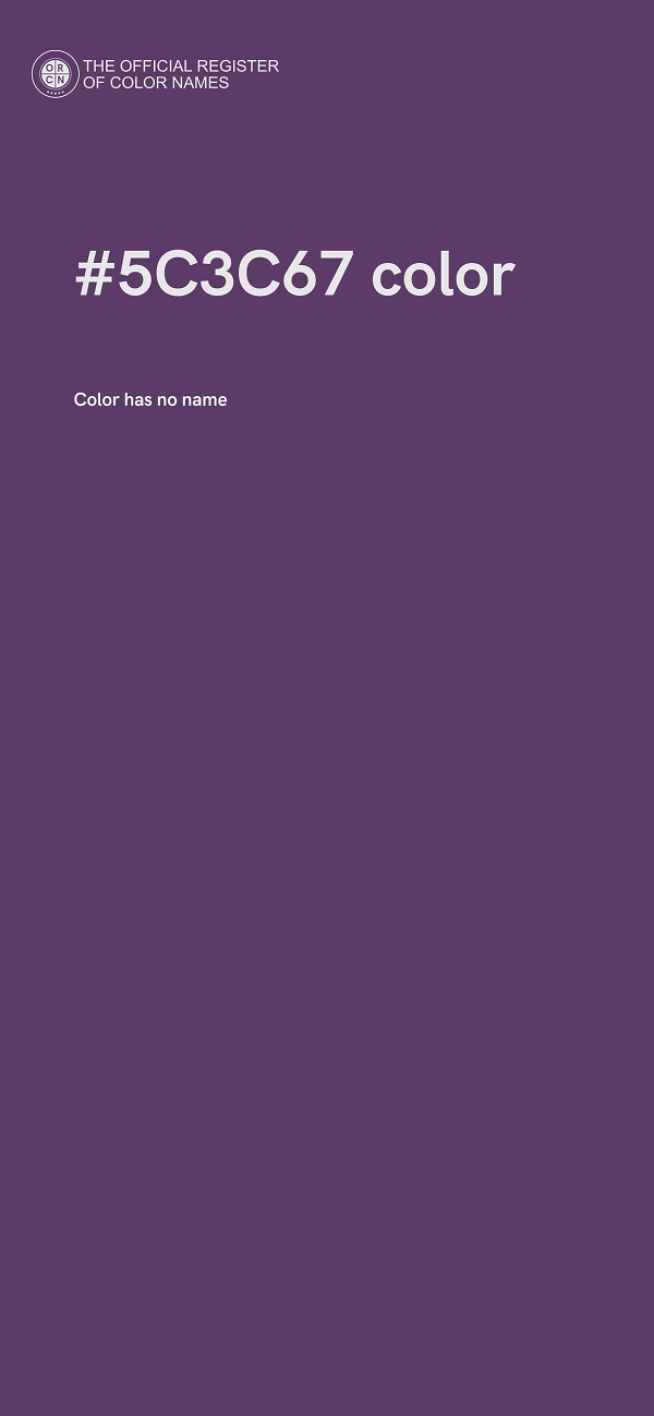 #5C3C67 color image