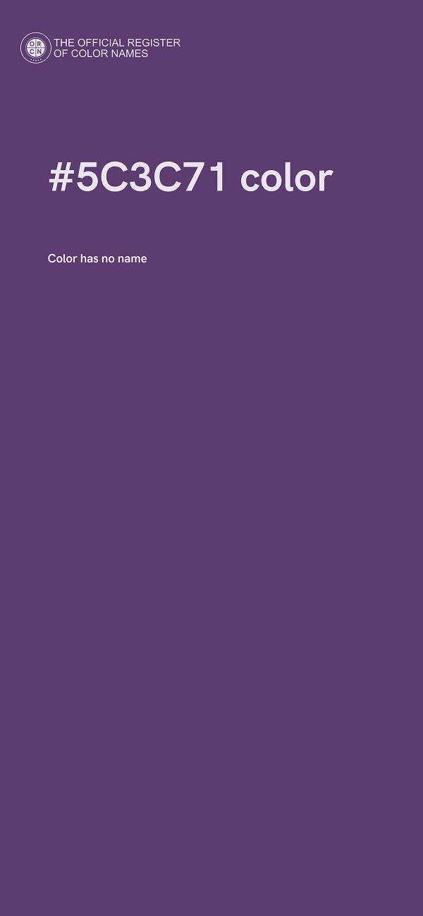 #5C3C71 color image