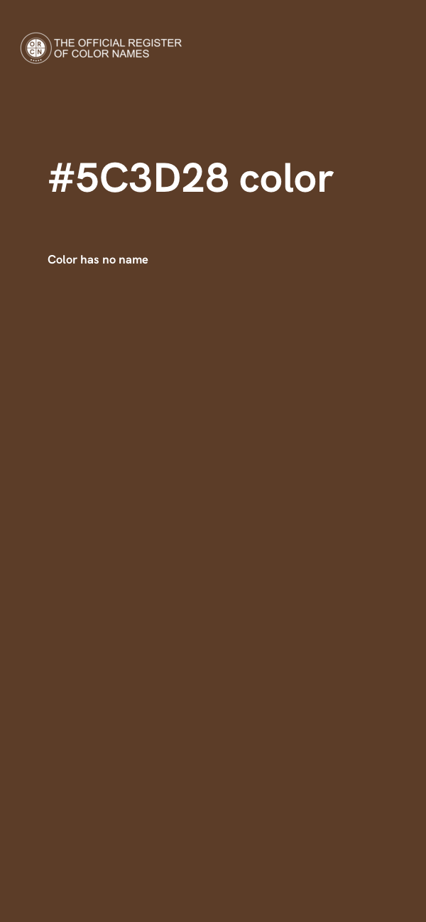 #5C3D28 color image