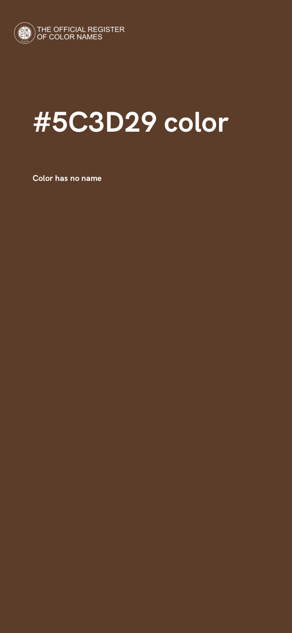 #5C3D29 color image