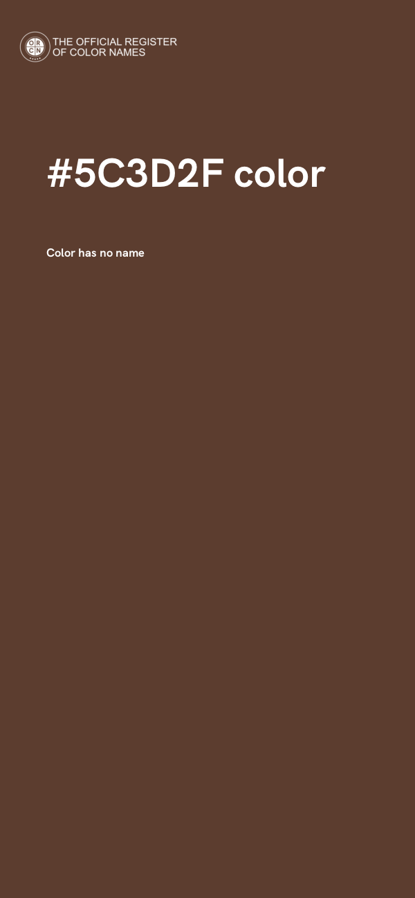 #5C3D2F color image
