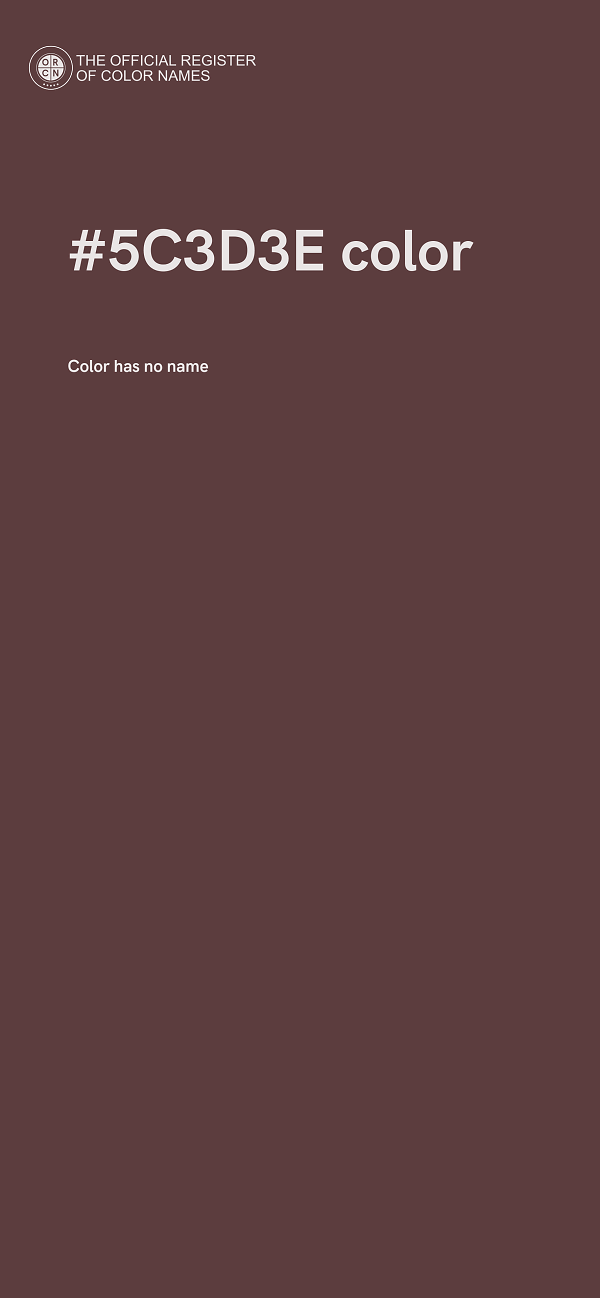 #5C3D3E color image