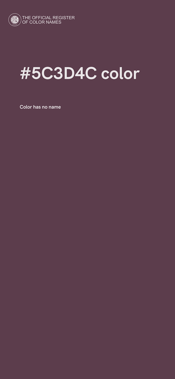 #5C3D4C color image