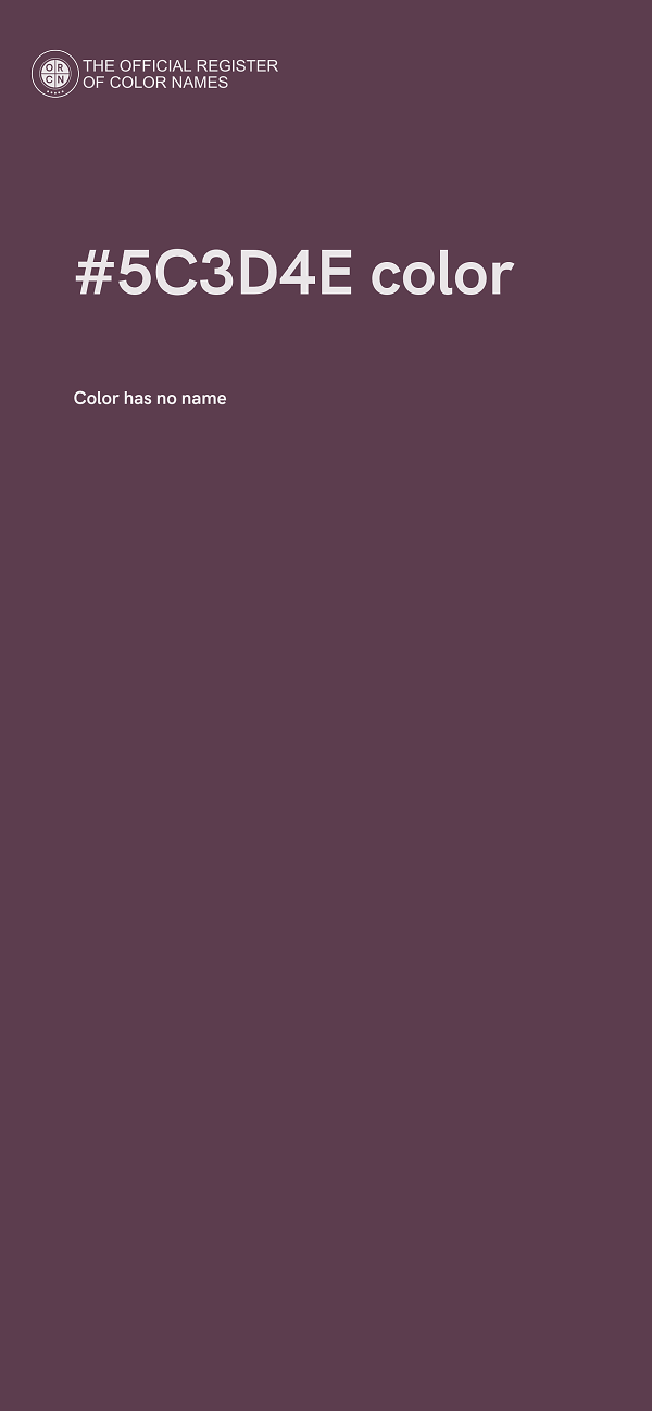 #5C3D4E color image