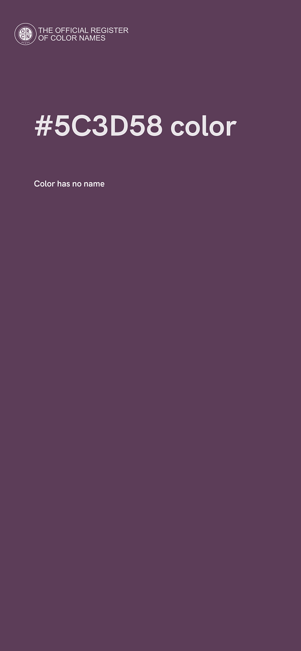 #5C3D58 color image