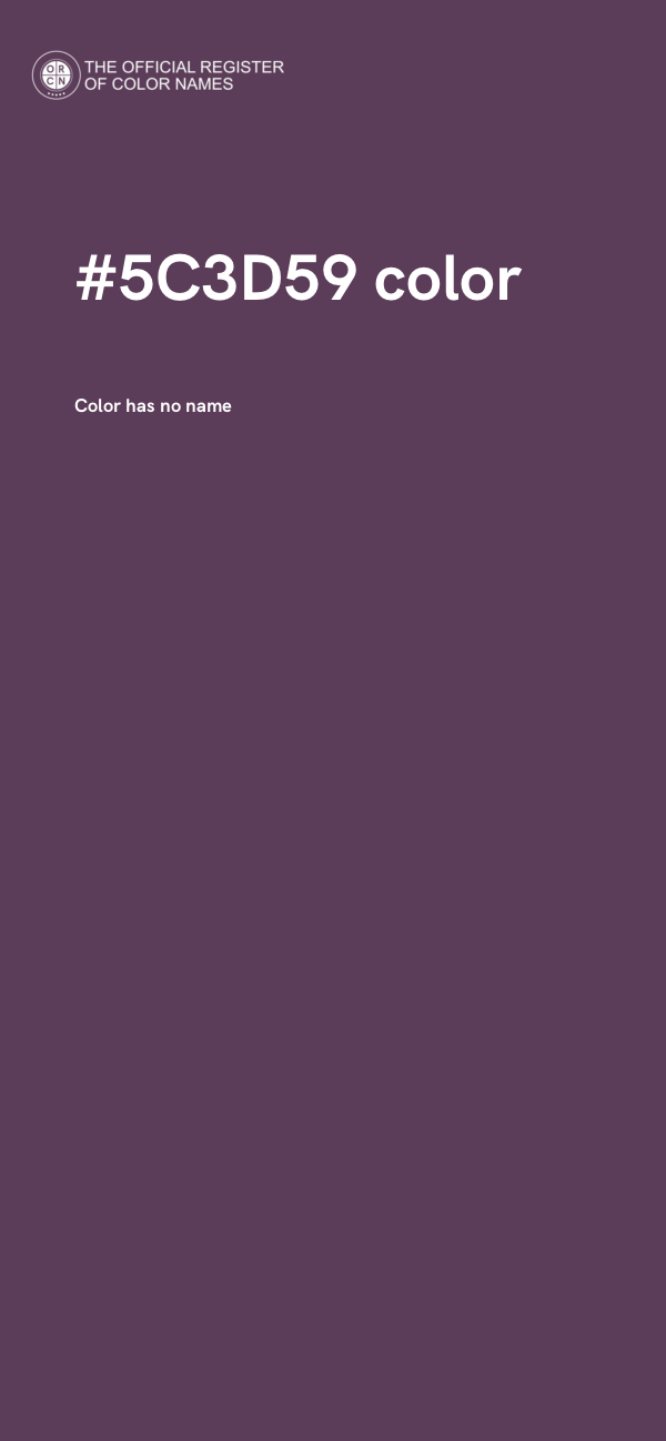 #5C3D59 color image