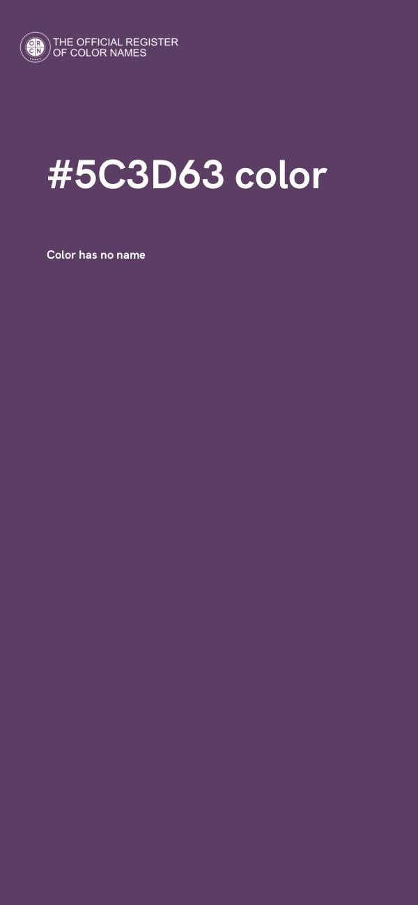 #5C3D63 color image