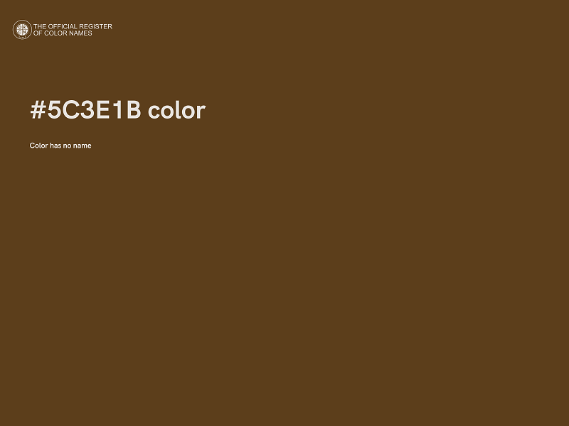 #5C3E1B color image