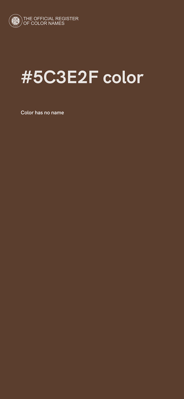#5C3E2F color image