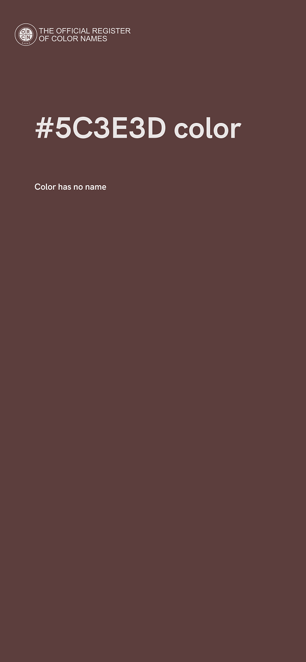#5C3E3D color image