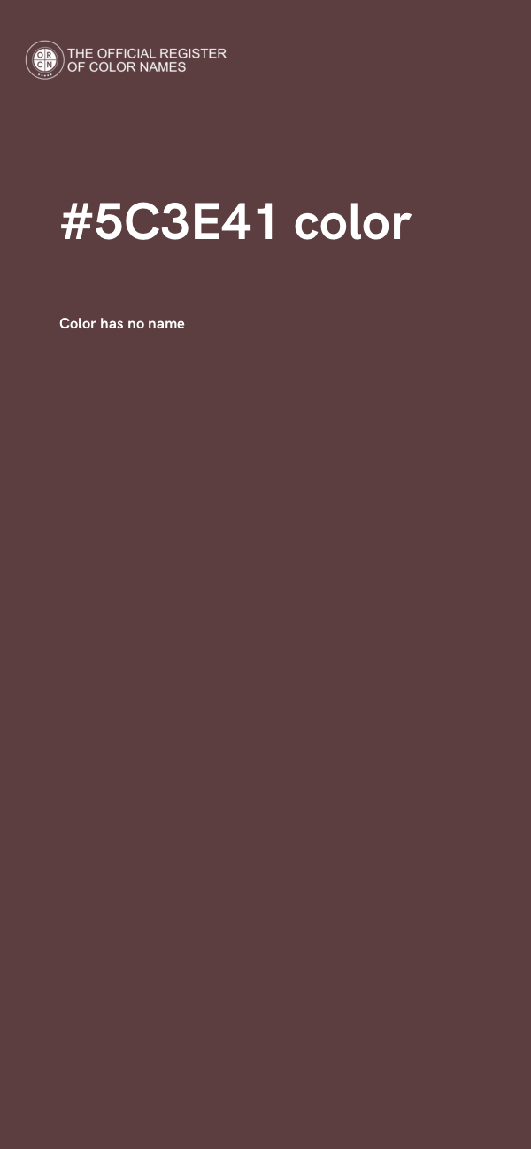 #5C3E41 color image